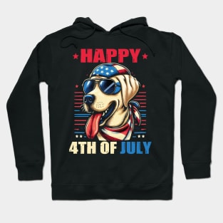 Happy 4th of July Patriotic American Labrador Retriever USA Hoodie